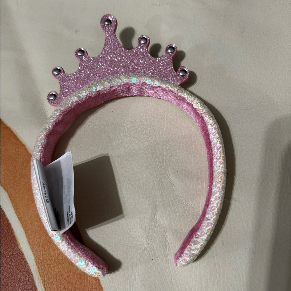 Disney Cruise Line Royal Court Royal Tea White Sequin Headband